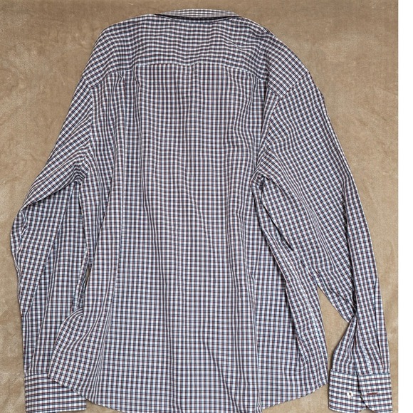 UNTUCKit Men's XX Large Red Blue White Check Long Sleeve Button Down Shirt - Picture 4 of 4